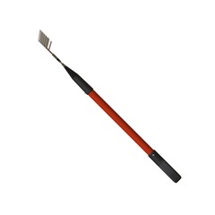 Garden rake on a white background, isolate. 3D rendering of excellent quality in high resolution. It can be enlarged and used as a background or texture.