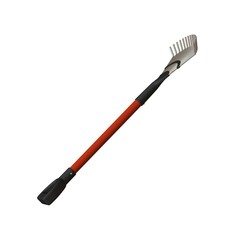 Garden rake on a white background, isolate. 3D rendering of excellent quality in high resolution. It can be enlarged and used as a background or texture.