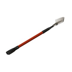Garden rake on a white background, isolate. 3D rendering of excellent quality in high resolution. It can be enlarged and used as a background or texture.