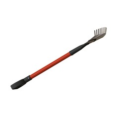 Garden rake on a white background, isolate. 3D rendering of excellent quality in high resolution. It can be enlarged and used as a background or texture.