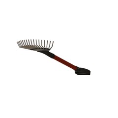 Garden rake on a white background, isolate. 3D rendering of excellent quality in high resolution. It can be enlarged and used as a background or texture.