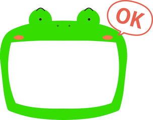 Cute frog whiteboard