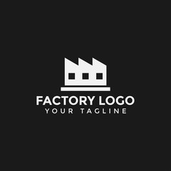Fototapeta premium Simple Factory Building Industry Logo Design Template