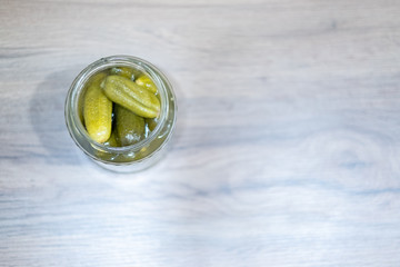 Pickled cucumbers, gherkins, dill, vegetable, food photography