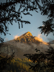 Fototapeta premium alps mountains clouds autumn 