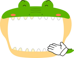 Cute crocodile whiteboard