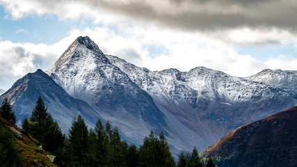 Obraz premium alps mountains clouds autumn 