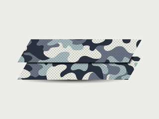 Two overlapping military camouflage banners vector illustration