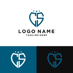 logo design for companies, Inspiration from the initial letters of the CS logo icon. - Vector