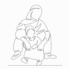Indian woman with a baby in her arms
