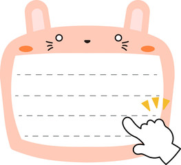 Cute Rabbit noteboard