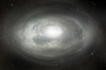  space halo of a glowing star in deep space