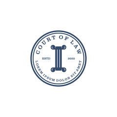 Court of law logo design for lawyer