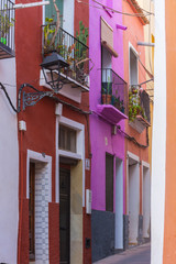 Fototapeta na wymiar Varied colors on facades
