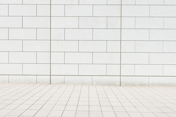 street wall background ,Industrial background, empty grunge urban street with warehouse brick wall