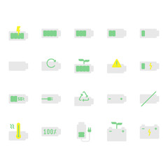 Battery icon set.Vector illustration.