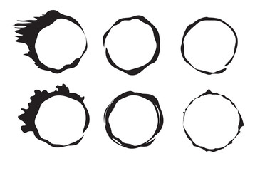 Hand drawn circles sketch frame super set. Rounds scribble line circles. Vector illustrations.Doodle geometric element.Splash 