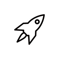 rocket icon trendy flat design