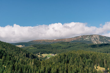 Pec pod Snezku during warm autumn day. 