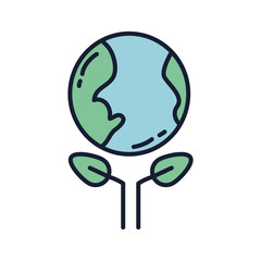 Isolated world sphere fill vector design