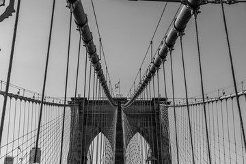 Brooklyn bridge black and white Image, amazing photography of the Brooklyn bridge