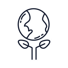 Isolated world sphere line vector design
