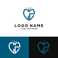 logo design for companies, Inspiration from the initial letters of the CZ  logo icon. - Vector