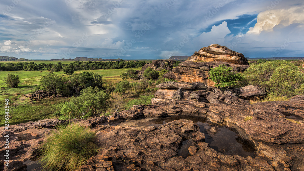 Wall mural Ubirr, sacred aboriginal site in Kakadu National Park