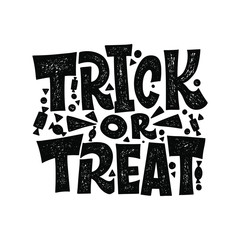  Trick or treat. Beautiful Greeting Card Congratulations Lettering Calligraphy