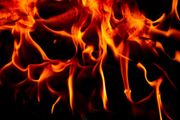 Bright blazing fire. Fire. The texture of fire.