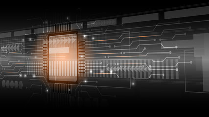 Abstract computer microprocessor circuit board vector background. EPS 10.