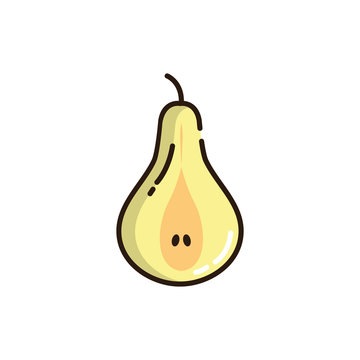 Isolated pear icon fill vector design
