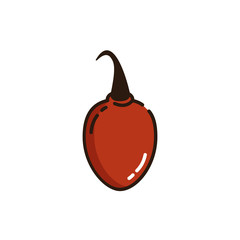 Isolated passion fruit icon fill vector design