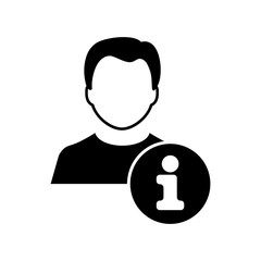 Information Icon Gimmick Vector Template Black White