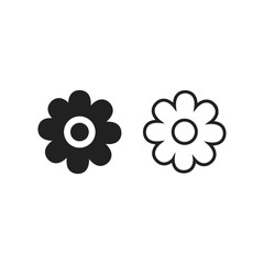 Flowers icon vector lines filled vector illustration flat style