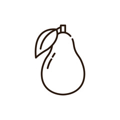 Isolated avocado icon line vector design