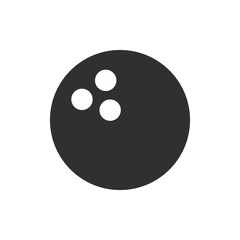 Isolated ball of bowling flat vector design