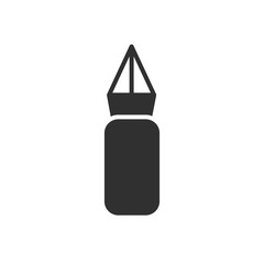 Isolated boxing bag flat vector design