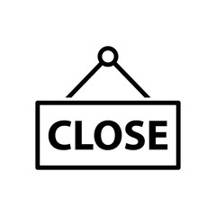 Close signage icon design trendy