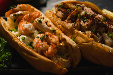 Close up Shrimp roll and Crab roll easy fast food