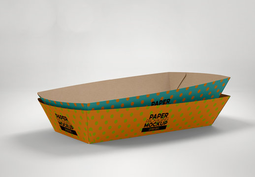 Stacked Paper Tray Mockup