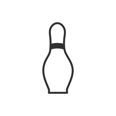 Isolated bowling pin sport flat vector design