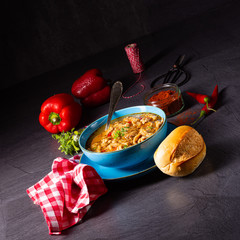 flaczki - fresh and spicy tripe soup with herbs