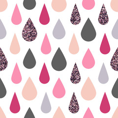 Seamless vector of multicolored geometric shapes. Romantic background