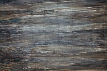 Brown old wall. Abstract grunge background. The painted canvas. Horror.