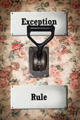 Street Sign to Exception versus Rule