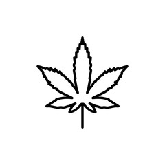 Cannabis marijuana hemp weed icon