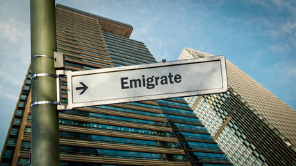 Street Sign to Emigrate