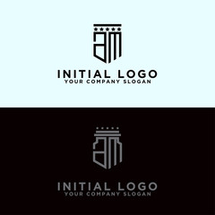 Set your company's logo design inspiration from the AM initial logo icon. -Vectors