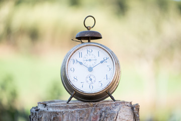 Detail old alarm clocks